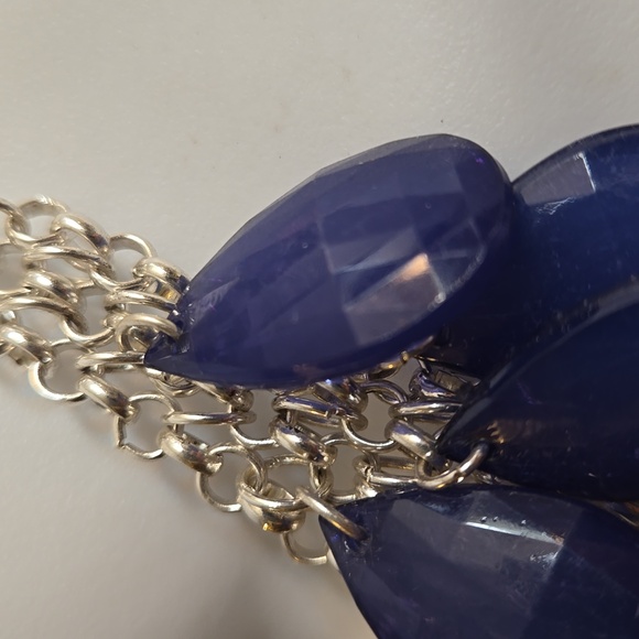 The Skyline Collection Blue Sparkle Faceted Bead Necklace - Picture 4 of 6